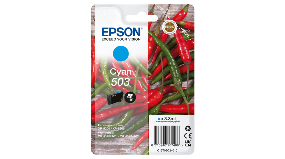 Глава за Epson WorkForce WF-2960/Expression Home XP-5200 Series - Ink - /503/ / C13T09Q24010 - Cyan - PN C13T09Q24010