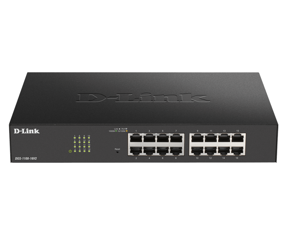 Суич D-Link Switch DGS-1100-24P V2 / DGS-1100-24PV2/E - Black - PN DGS-1100-24PV2/E