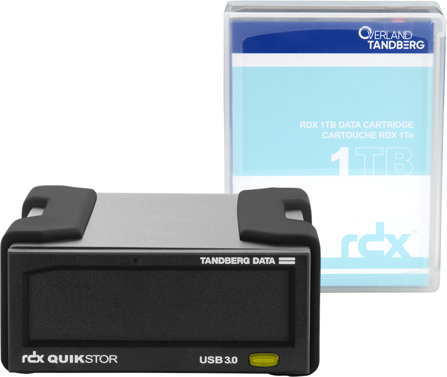 Комплект външен диск с касета 1 TB Tandberg Data Drive QuikStor RDX Extern - PN 8864-RDX