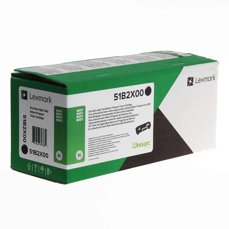 Тонер касета за Lexmark MX617de/MX517de/MS617dhn/MS517dn - EXTRA HIGH CAPACITY - Toner - 512X / 51B2X00 - Black - XXL - PN 51B2X00