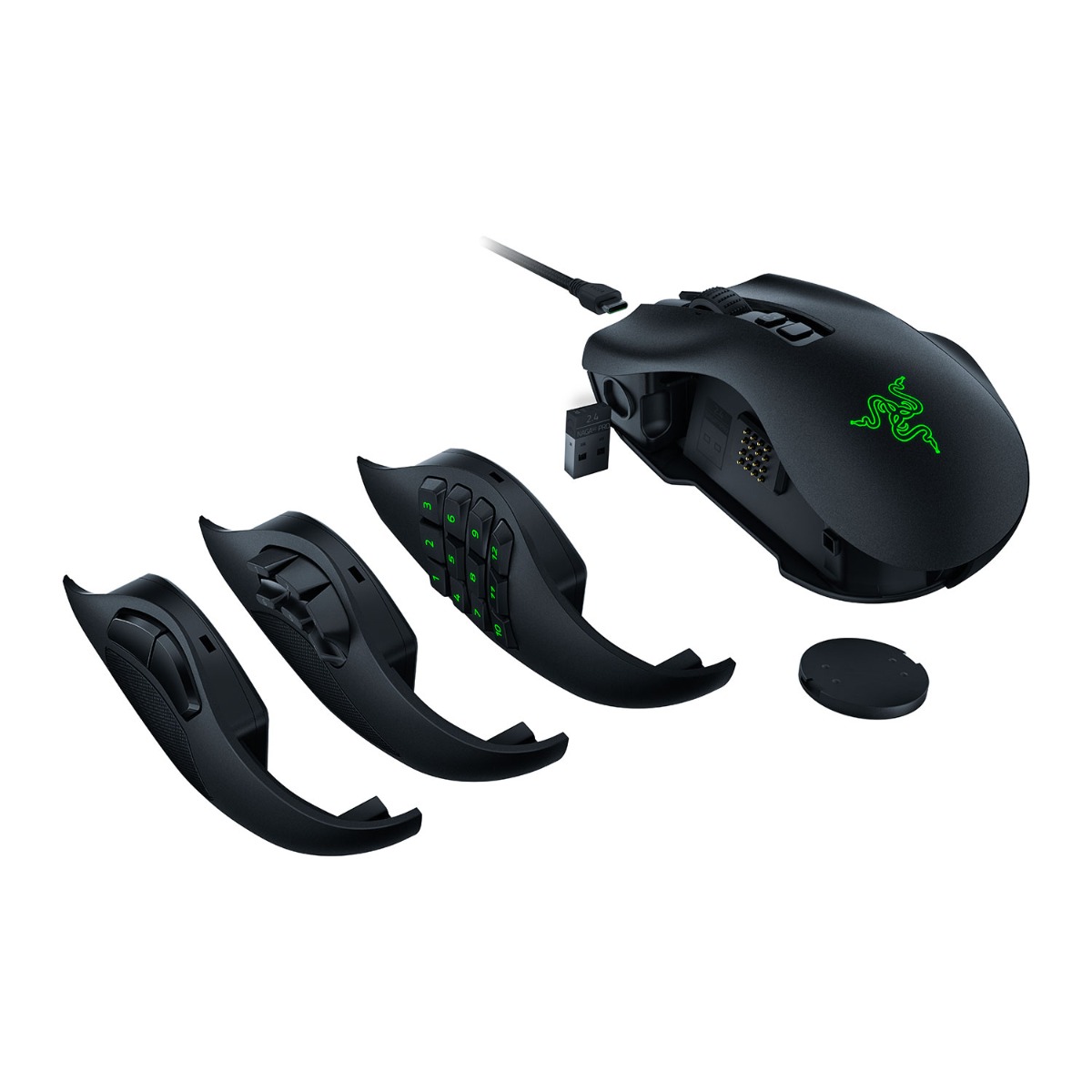 Гейминг мишка Razer Mouse Naga V2 Pro / RZ01-04400100-R3G1 - Black - PN RZ01-04400100-R3G1