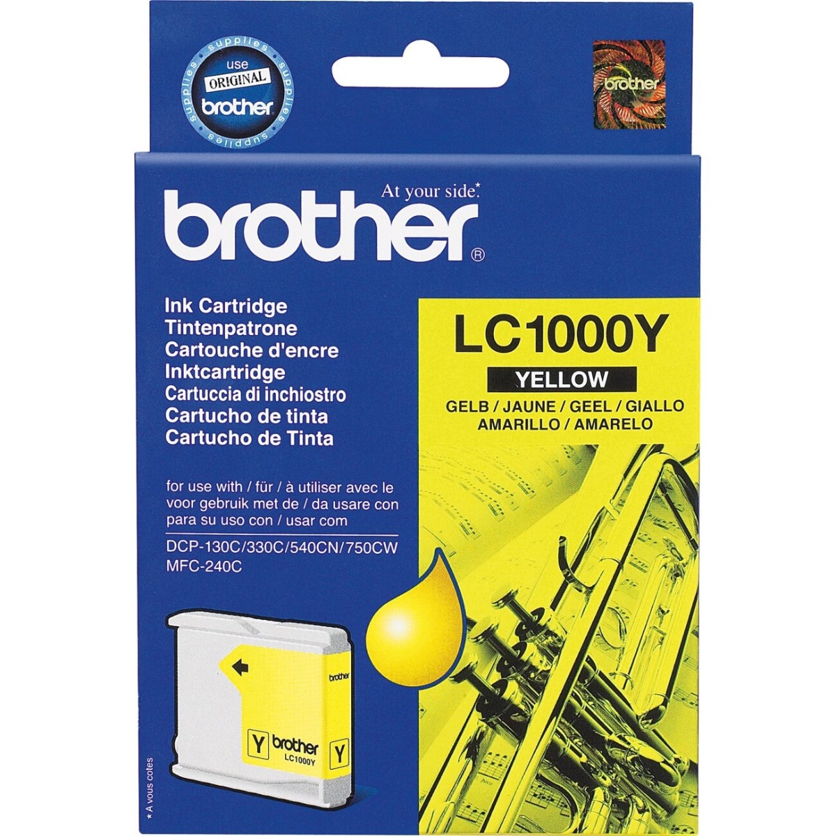 ГЛАВА ЗА BROTHER MFC 240C/440C/465/660/680/845/885/DCP 130C/330/350/540/560/750/770 - Yellow - PN LC1000Y (LC-1000Y)