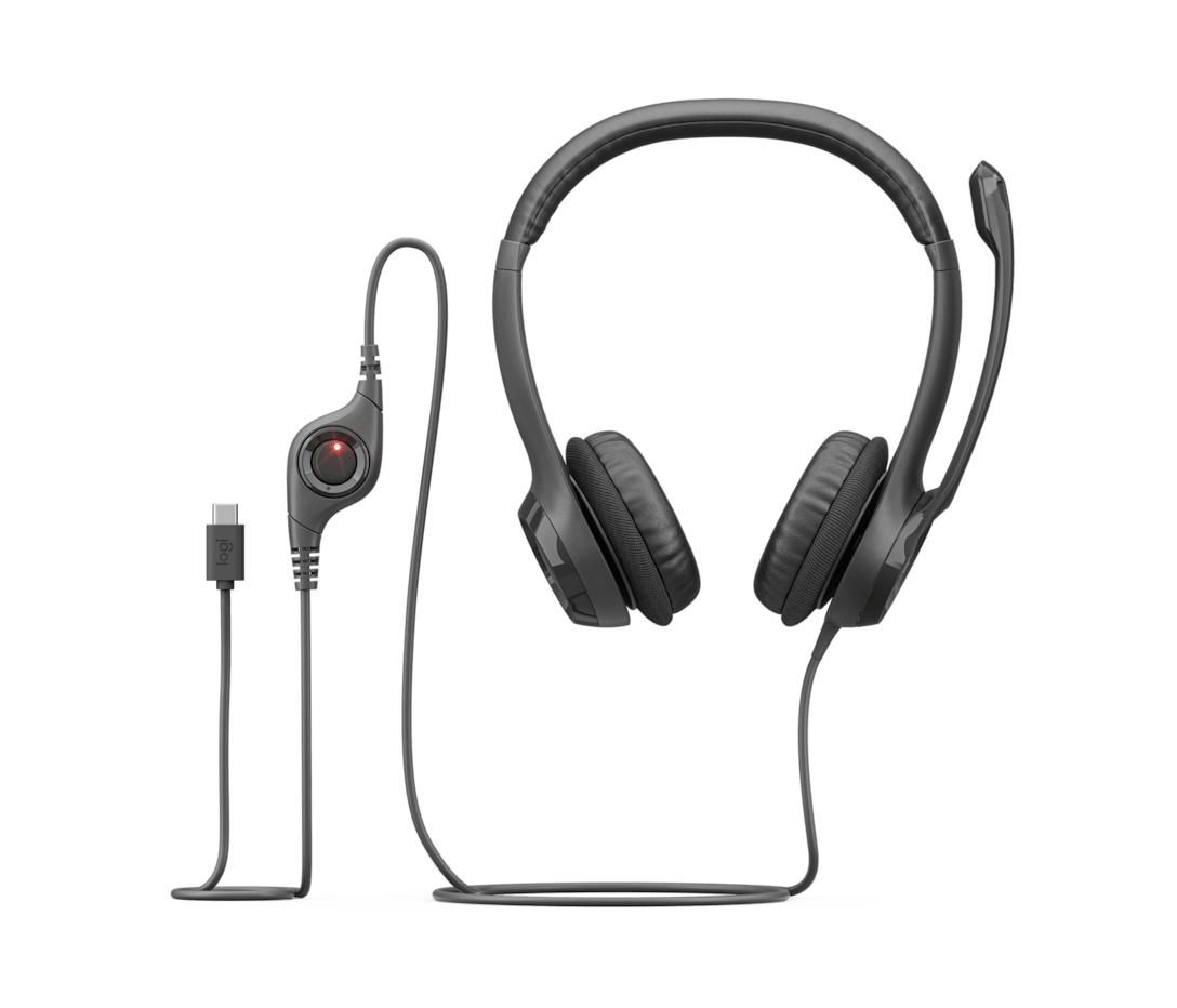 Слушалки Logitech Headset H390 / 981-001576 Black - PN 981-001576