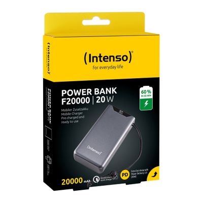 Външна батерия Intenso power bank F20000 - 20000 mAh - Gray - PN 7332054