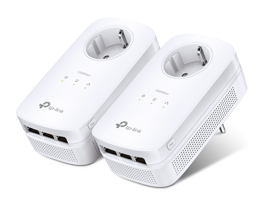 Powerline адаптер TP-LINK Powerline Station TL-PA8030P Kit / TL-PA8030P KIT - White - Multipack - PN TL-PA8030P KIT