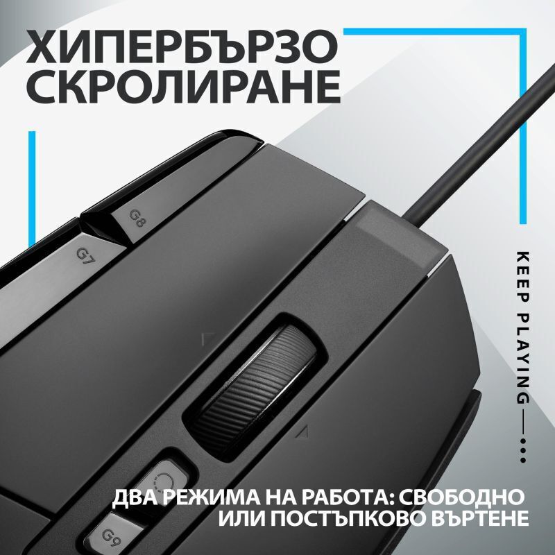 ГЕЙМЪРСКА МИШКА LOGITECH G502X USB - Black - PN 910-006138
