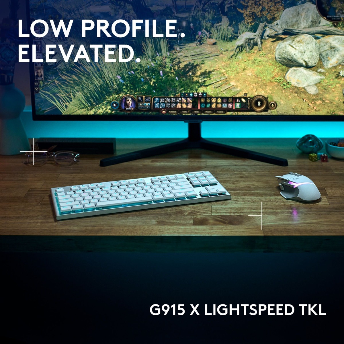 Гейминг клавиатура Logitech Keyboard G915 X Lightspeed TKL / 920-012737 White - PN 920-012737
