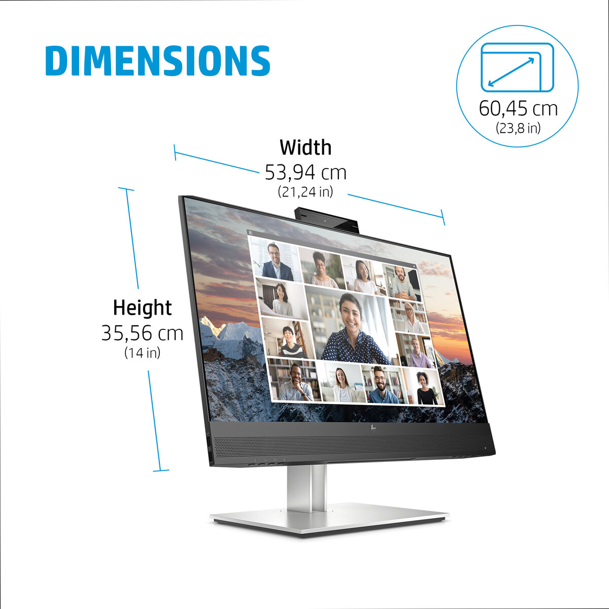 Монитор 24" HP Monitor 40Z32AA / 40Z32AA#ABB Black (23.8 ") - PN 40Z32AA#ABB