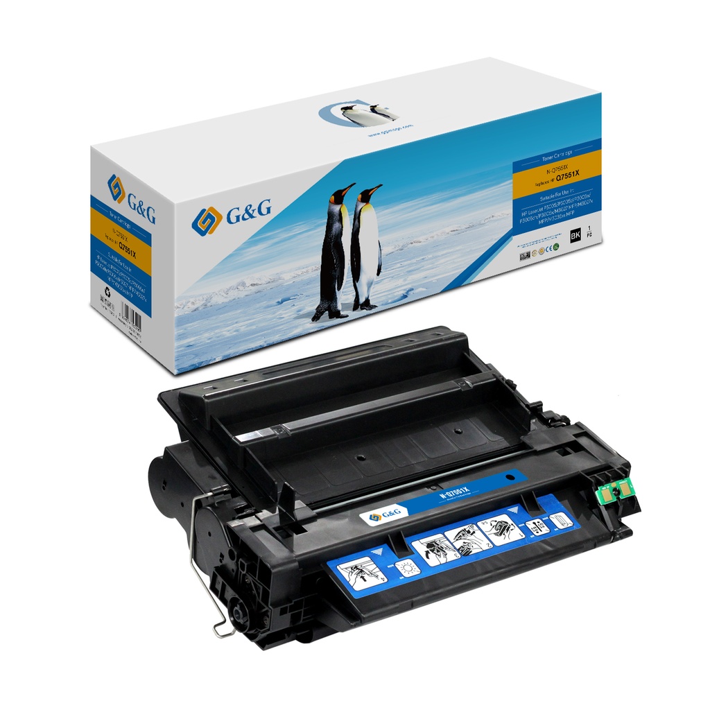 КАСЕТА ЗА HP Laserjet P3005/M3035 MFP/M3027 MFP - Q7551X - /51X/ - WITH CHIP / С ЧИП - Black - PN NT-C7551XC/NT-PH7551XC - G&G