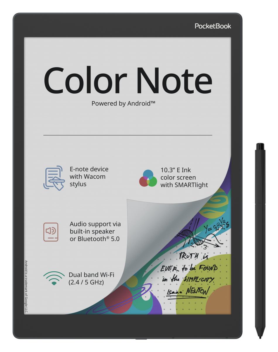 Електронен четец 10,3 " PocketBook eBook Reader Color Note Blue/Black XL - PN PB1041-1-WW-B