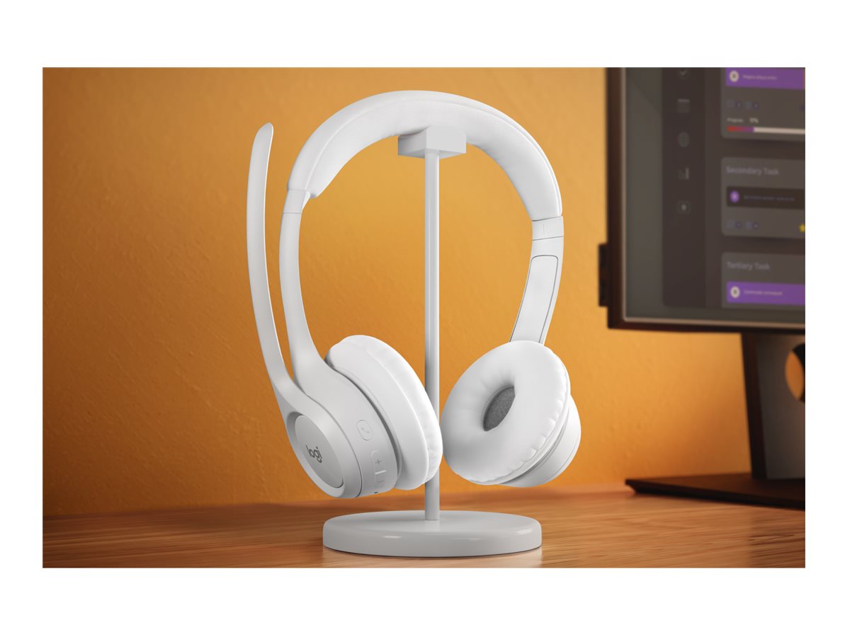 Слушалки Logitech Headset Zone 300 / 981-001417 White - PN 981-001417