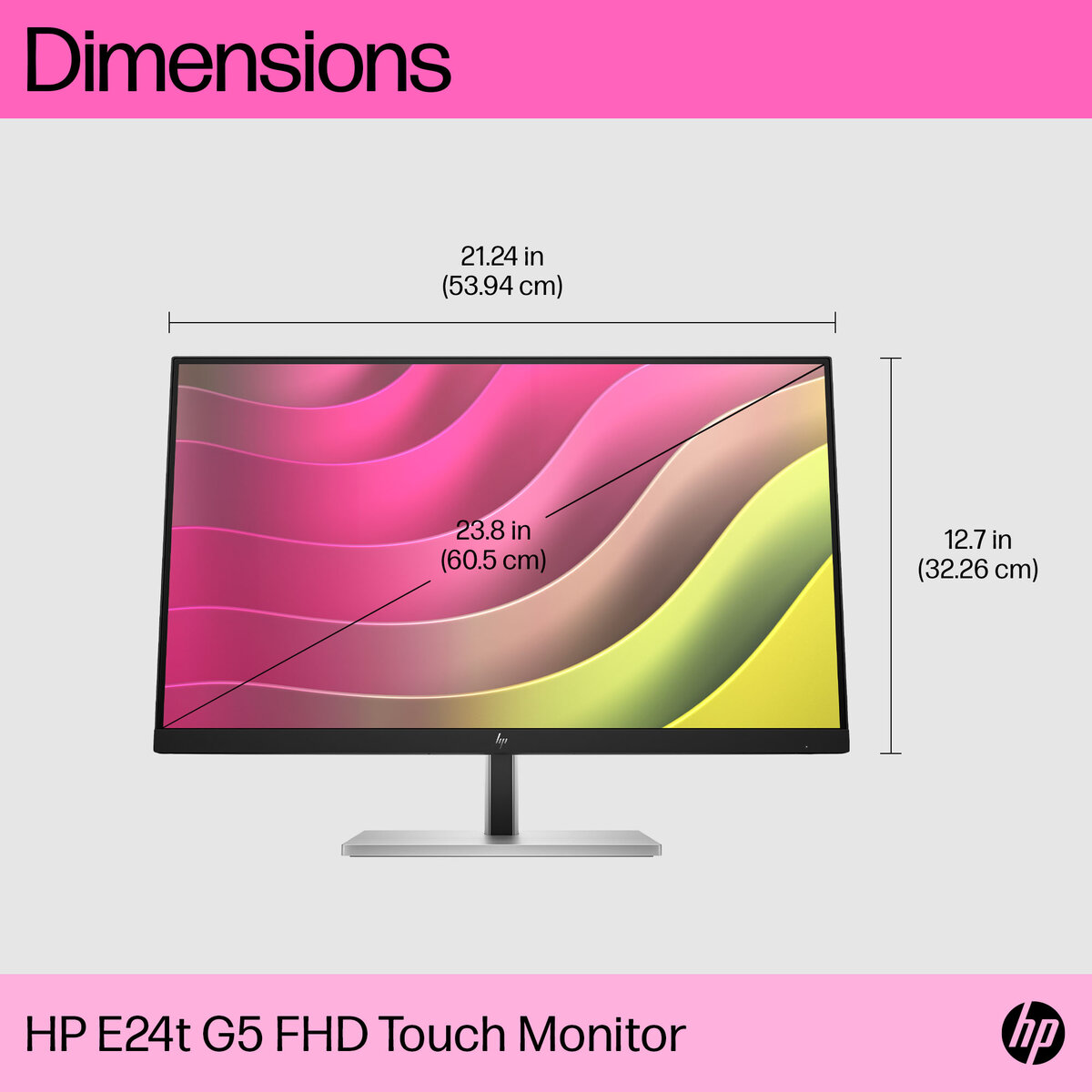 Монитор HP Monitor 6N6E6AA / 6N6E6AA#ABB Silver/Black (23.8 ") - PN 6N6E6AA#ABB