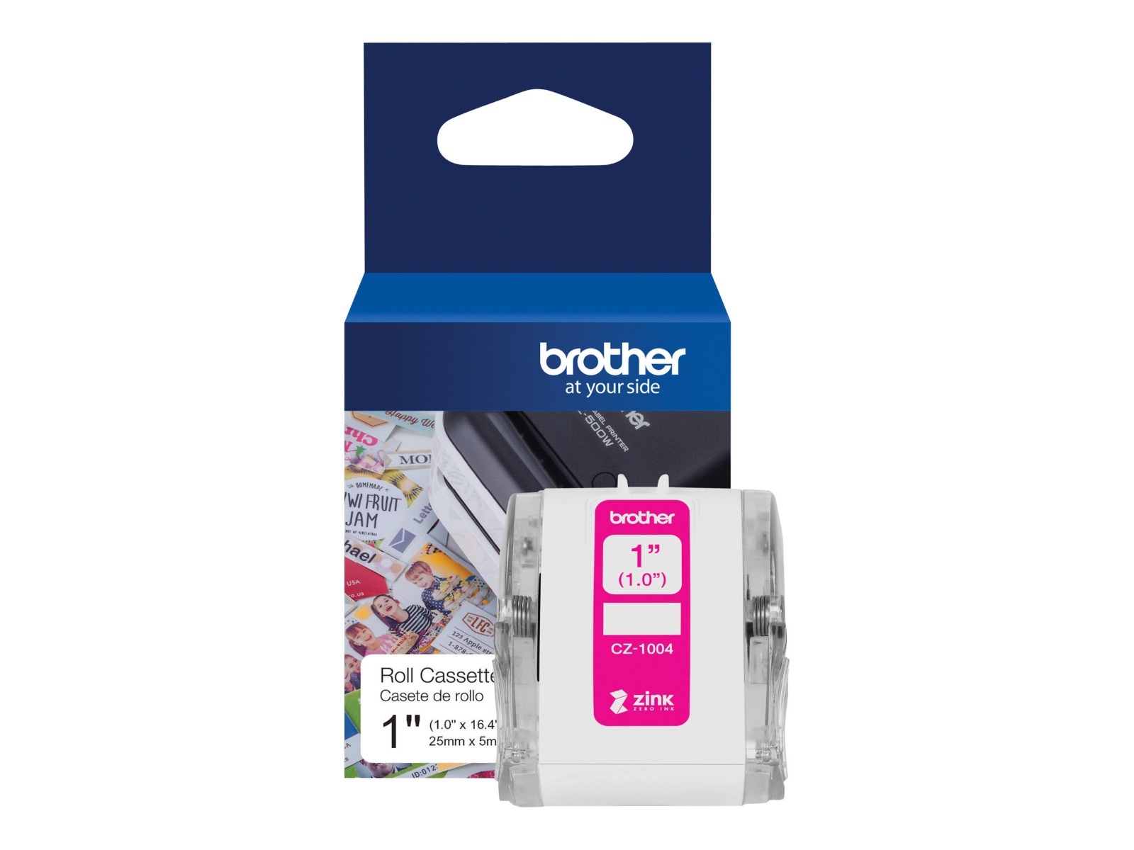 ЛЕНТА ЗА ЦВЕТЕН ЕТИКЕТЕН ПРИНТЕР BROTHER VC 500 - CONTINIOUS PAPER TAPE - FULL COLOR - NO INK - 5 m x 25 mm - PN CZ1004 (CZ-1004)