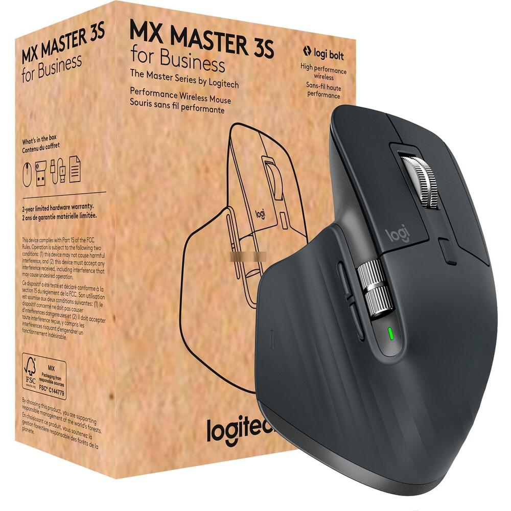 МИШКА LOGITECH MX MASTER 3S - Wireless / Безжична - Graphite - PN 910-006582