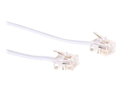 ТЕЛЕФОНЕН КАБЕЛ MICROCONNECT RJ11 6P/4C - RJ-11 към RJ-11 - 1,0 m  - White - PN MPK181W
