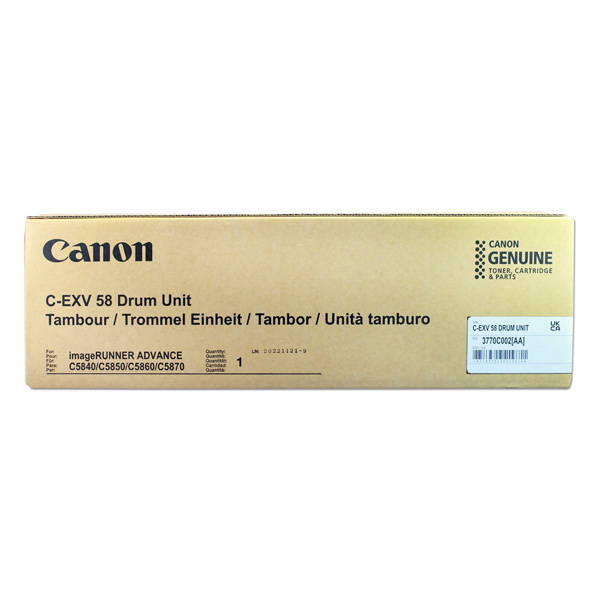 Барабанна касета за Canon imageRUNNER Advance DX C5800 Series - DRUM UNIT - C-EXV58 (CEXV58) / 3770C002 - (3770C002 / 3770C002AA) - PN 3770C002