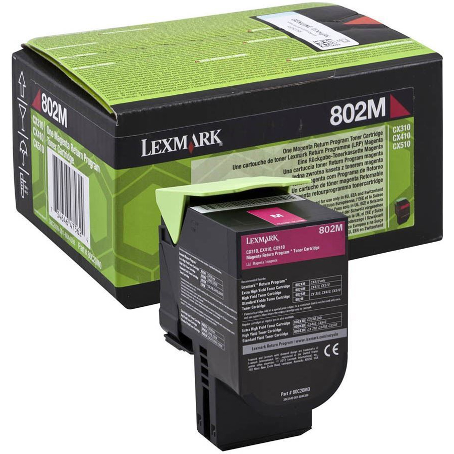 КАСЕТА ЗА LEXMARK CX310/CX410/CX510 - Magenta - Return program cartridge - /802M/ - PN 80C20M0