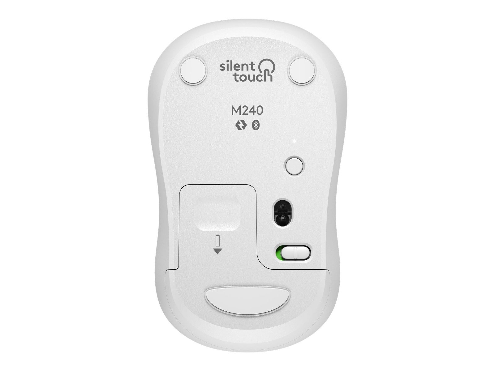 МИШКА LOGITECH M240 SILENT - Silent Bluetooth Mouse - Wireless / Безжична - White - PN 910-007120