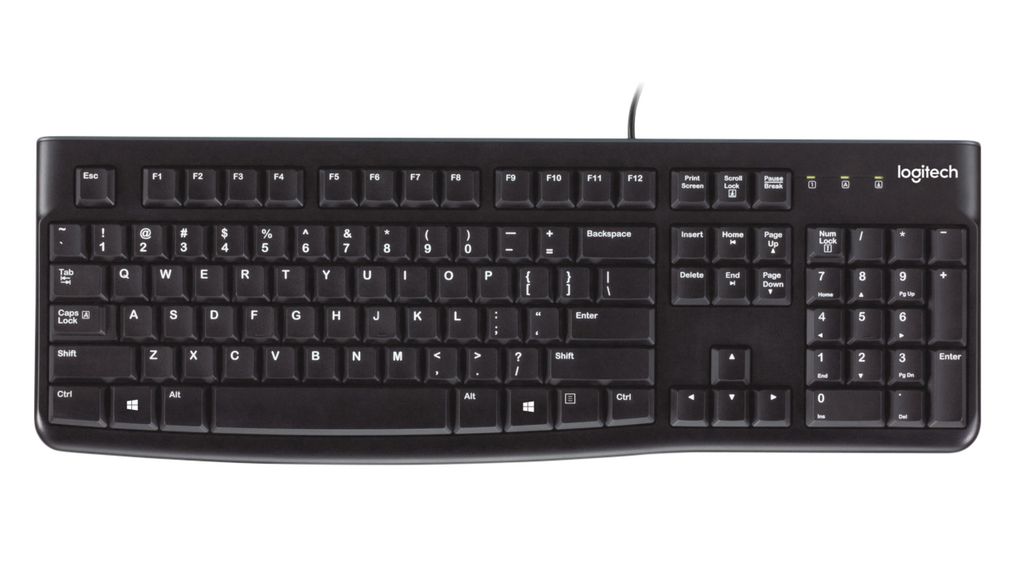 КЛАВИАТУРА LOGITECH K120 US - USB - БЕЗ КИРИЛИЗАЦИЯ (WITHOUT BDS Cyrillic) - Black - PN 920-002479
