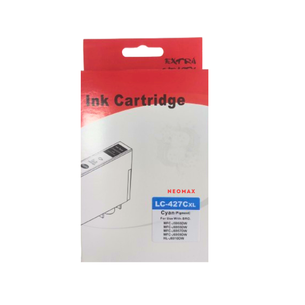 ГЛАВА ЗА BROTHER MFC-J5955DW/J6955DW/J6957DW - HIGH CAPACITY - LC427XLC (LC-427XLC) - Cyan - PN BI-LC427XLC - NEOMAX 