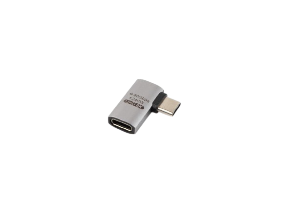 АДАПТЕР MICROCONNECT USB-C мъжко-женски ъглов адаптер, 240W, 40Gbps, USB4 Gen 3x2, 240W, 40Gbps, USB4 Gen 3x2 - PN USB4-CCFA-240W