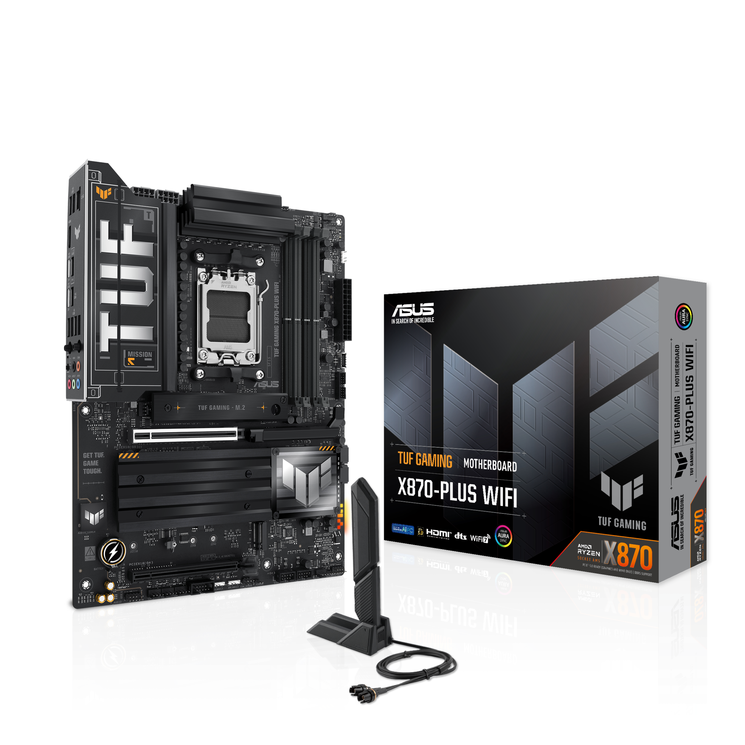 Дънна платка Asus Motherboard TUF Gaming X870-Plus WiFi / 90MB1IU0-M0EAY0 - Black - PN 90MB1IU0-M0EAY0