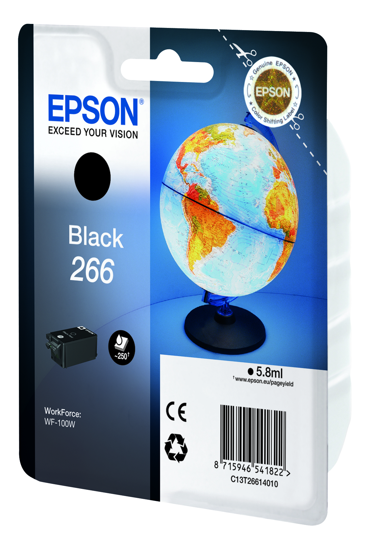 Глава за Epson WorkForce WF-100W/WF-110W - Ink - /266/ / C13T26614010 - Black - PN C13T26614010