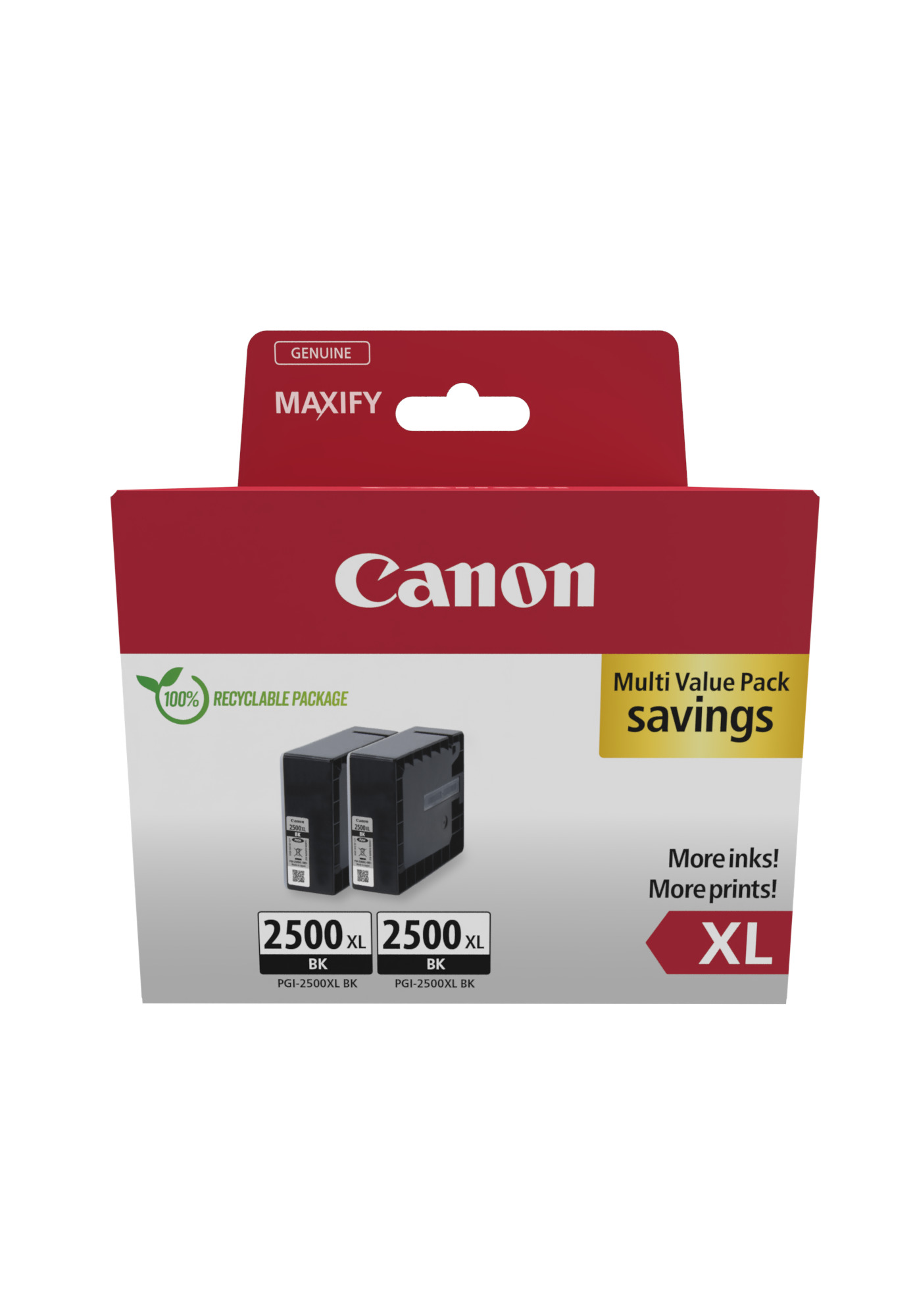 Комплект 2 глави за Canon Maxify iB4000/MB5000/MB5100 Series - Ink - PGI2500XL (PGI-2500XL) / 9254B011 - Black - Double pack - PN 9254B011