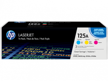 КОМПЛЕКТ 3 КАСЕТИ ЗА HP Color Laserjet CP 1215/1515N - TRIPLE PACK - /125A/ - C/M/Y - CB541A/CB542A/CB543A - PN CF373AM