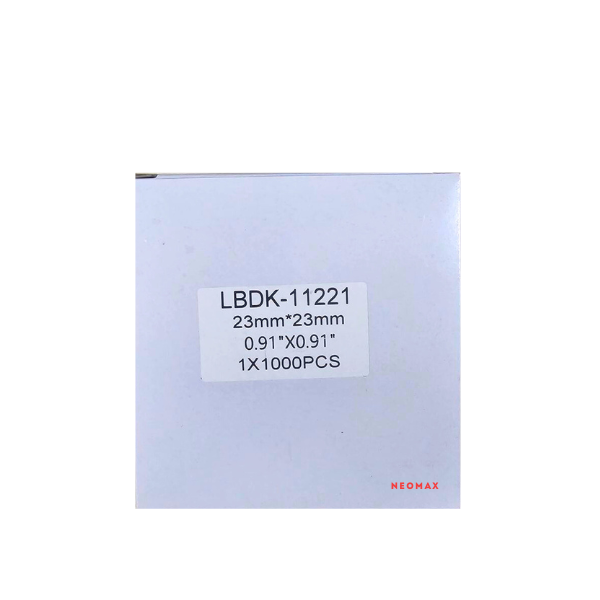ЛЕНТА ЗА ЕТИКЕТНИ ПРИНТЕРИ BROTHER ТИП DK - SQUARE PAPER LABEL - 23 mm x 23 mm x 1000 - DK11221 (DK-11221) - PN LBDK-11221 - NEOMAX