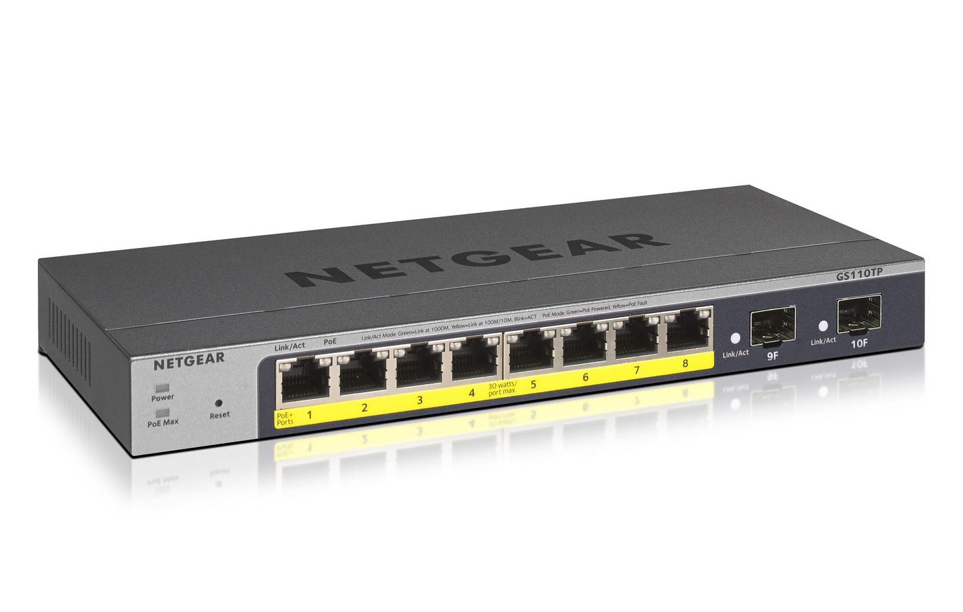 Суич Netgear Switch GS110TP / GS110TP-300EUS Black - PN GS110TP-300EUS