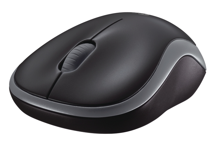 МИШКА LOGITECH M185 - Wireless Mouse, RF Wireless, Alkaline - Оптична / Optical - 1000 DPI - Wireless / Безжична - Swift Grey - PN 910-002238