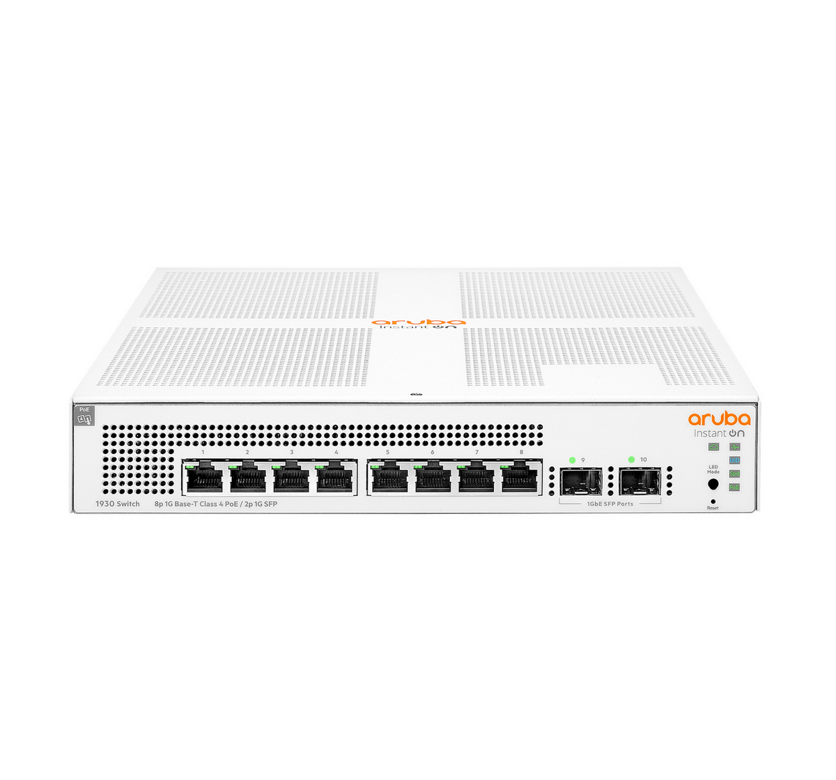 Комутатор HP Switch - HPE Aruba Instant On 1930 Smart 8G 2SFP PoE+ 124W Switch - JL681A - White - PN JL681A