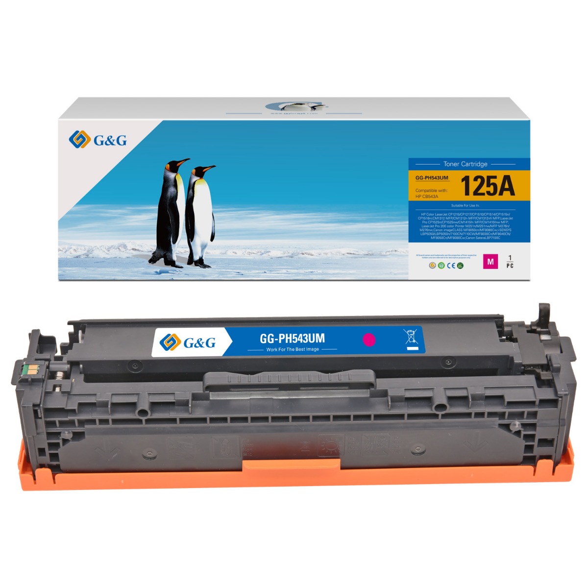 УНИВЕРСАЛНА КАСЕТА ЗА HP Color LaserJet CB543A/CE323A/CF213A/CANON CRG-716M (CRG716M)/CRG-731M (CRG731M) - Magenta - PN NT-PH543UM - G&G
