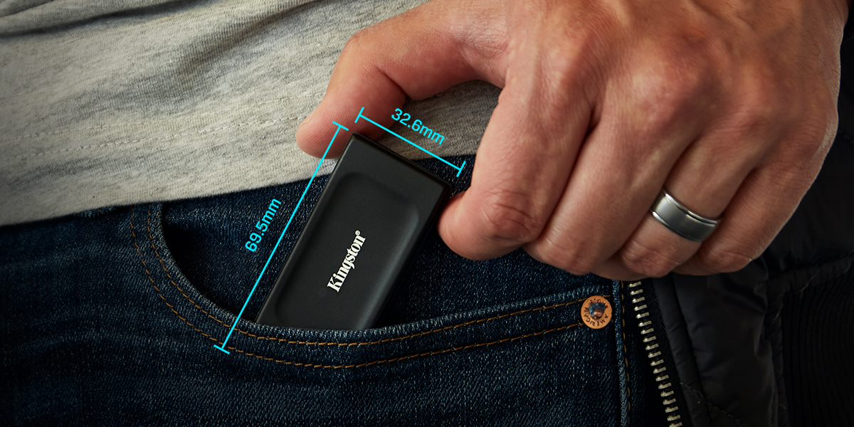 ВЪНШЕН ТВЪРД ДИСК Kingston external hard drive XS1000 - 1TB - USB 3.2 Gen 2 - Black - PN SXS1000/1000G