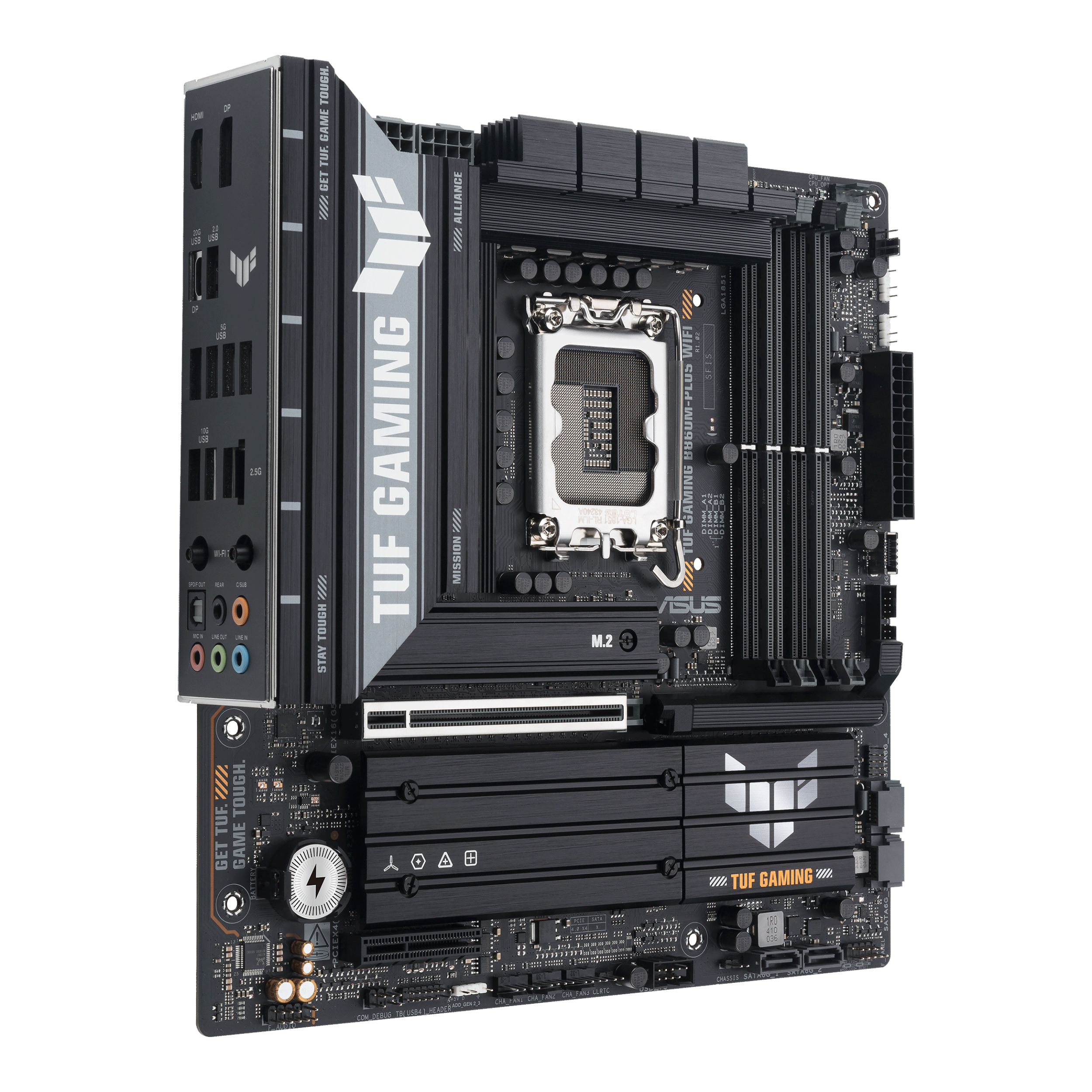 Дънна платка Asus Motherboard TUF Gaming B860M-Plus WiFi / 90MB1JV0-M0EAY0 - Black - PN 90MB1JV0-M0EAY0