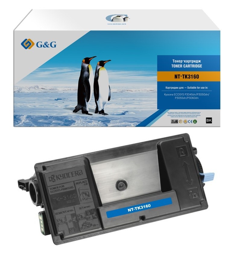 КАСЕТА ЗА KYOCERA ECOSYS P3045dn/P3050dn/P3055dn/P3060dn/M3145dn - TK3160 (TK-3160) - Black - PN NT-FKTK3160C - G&G