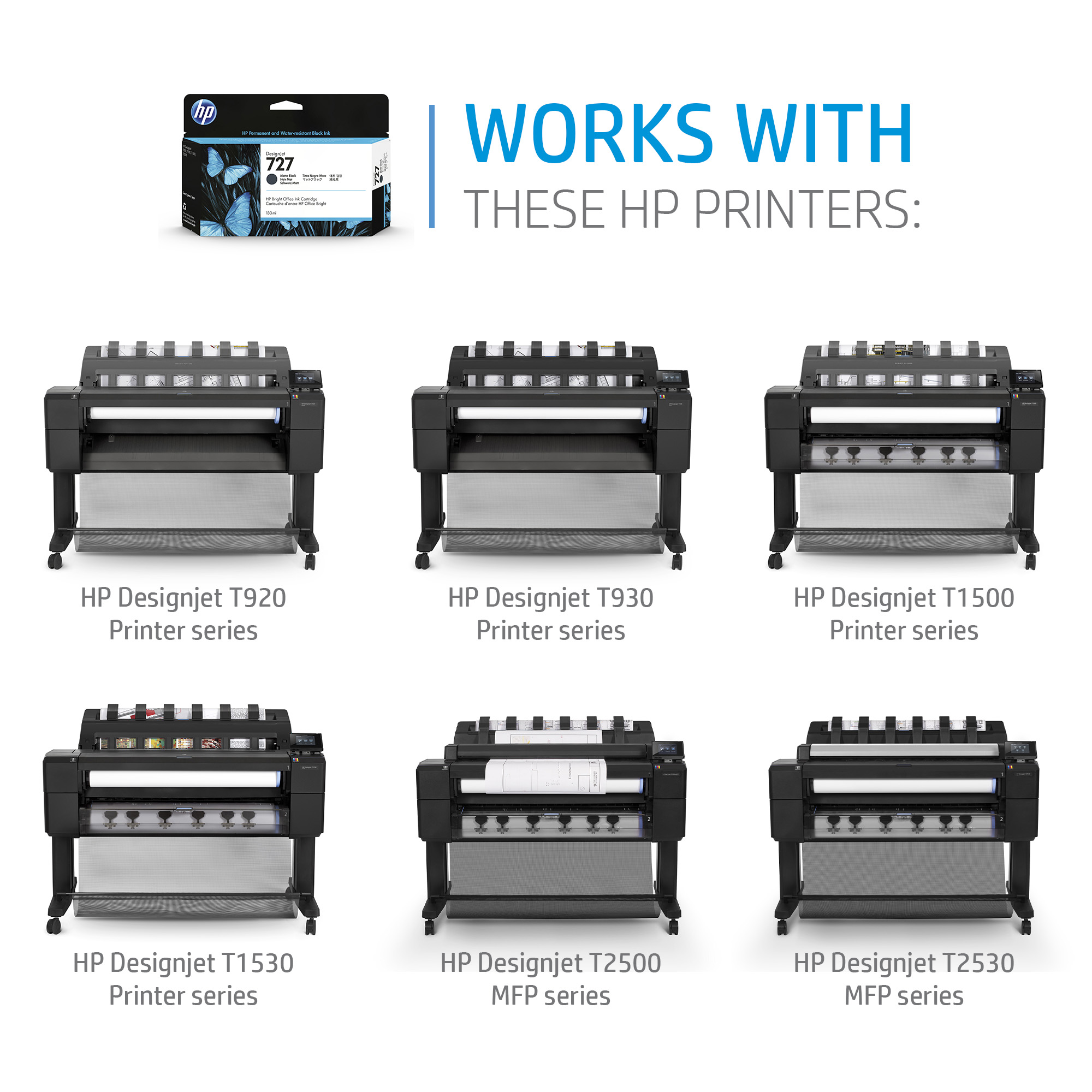 Глава за HP DesignJet T920/T930 Series - Ink - /727/ / F9J80A - Gray - XXL - PN F9J80A
