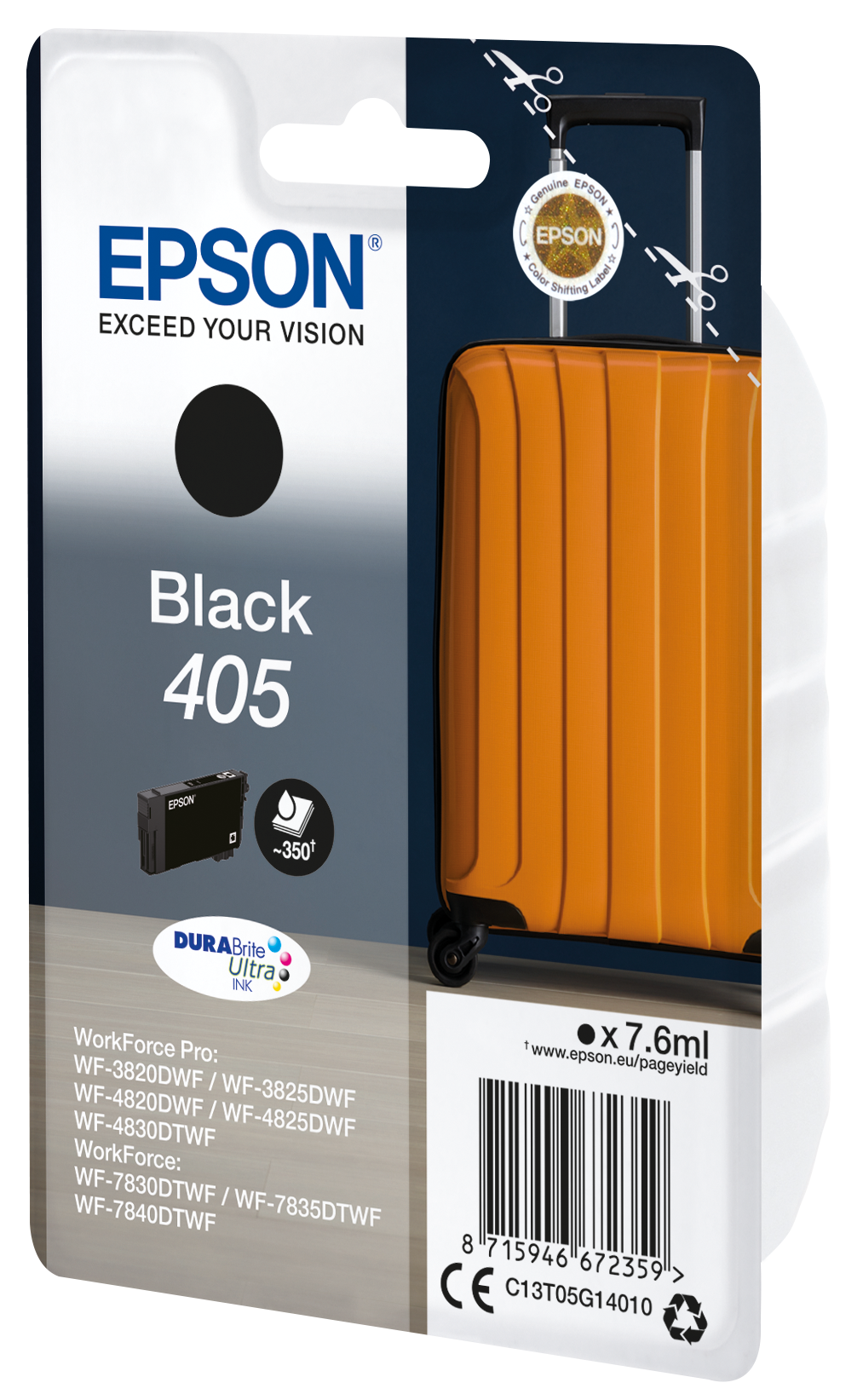 Глава за Epson WorkForce Pro WF-4800/WF-3800/WF-7800 Series - Ink - /405/ / C13T05G14010 - Black - PN C13T05G14010