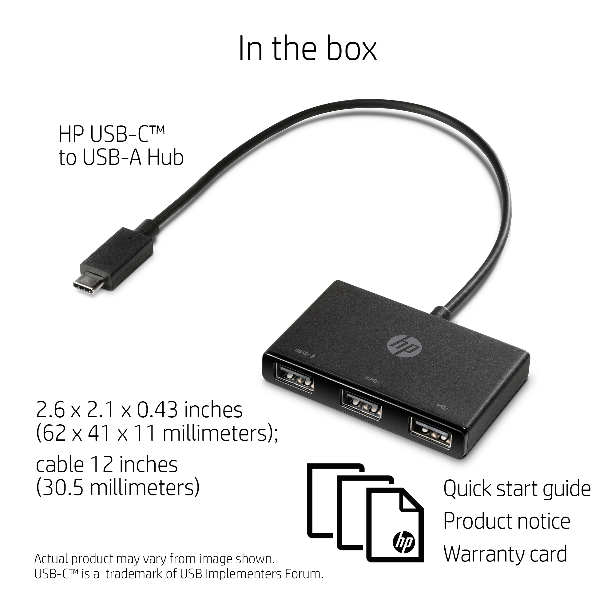 HP USB Hub Z6A00AA Black - PN Z6A00AA