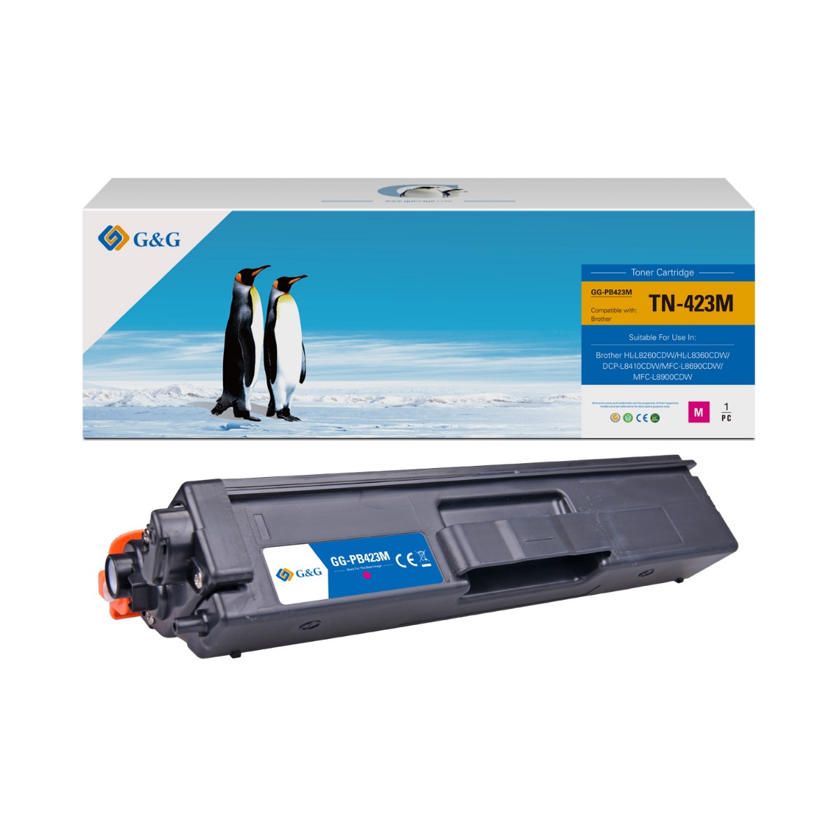 КАСЕТА ЗА BROTHER HL 8260CDW/8360CDW/DCP L8410CDW/MFC L8690CDW/L8900CDW - Magenta - TN423M (TN-423M) - PN NT-CB423M - G&G