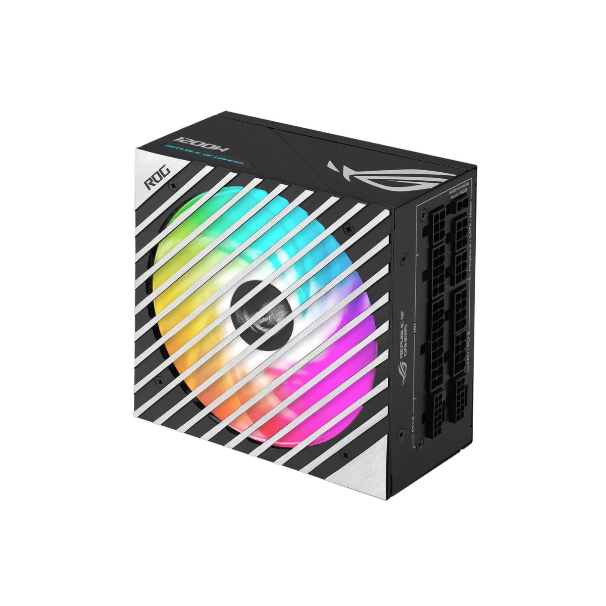 Захранване Asus PC power supply unit ROG Loki 1200W Titanium Silver-Black - PN 90YE00N0-B0NA00