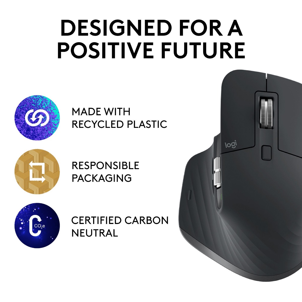 МИШКА LOGITECH MX MASTER 3S - Wireless / Безжична - Graphite - PN 910-006559