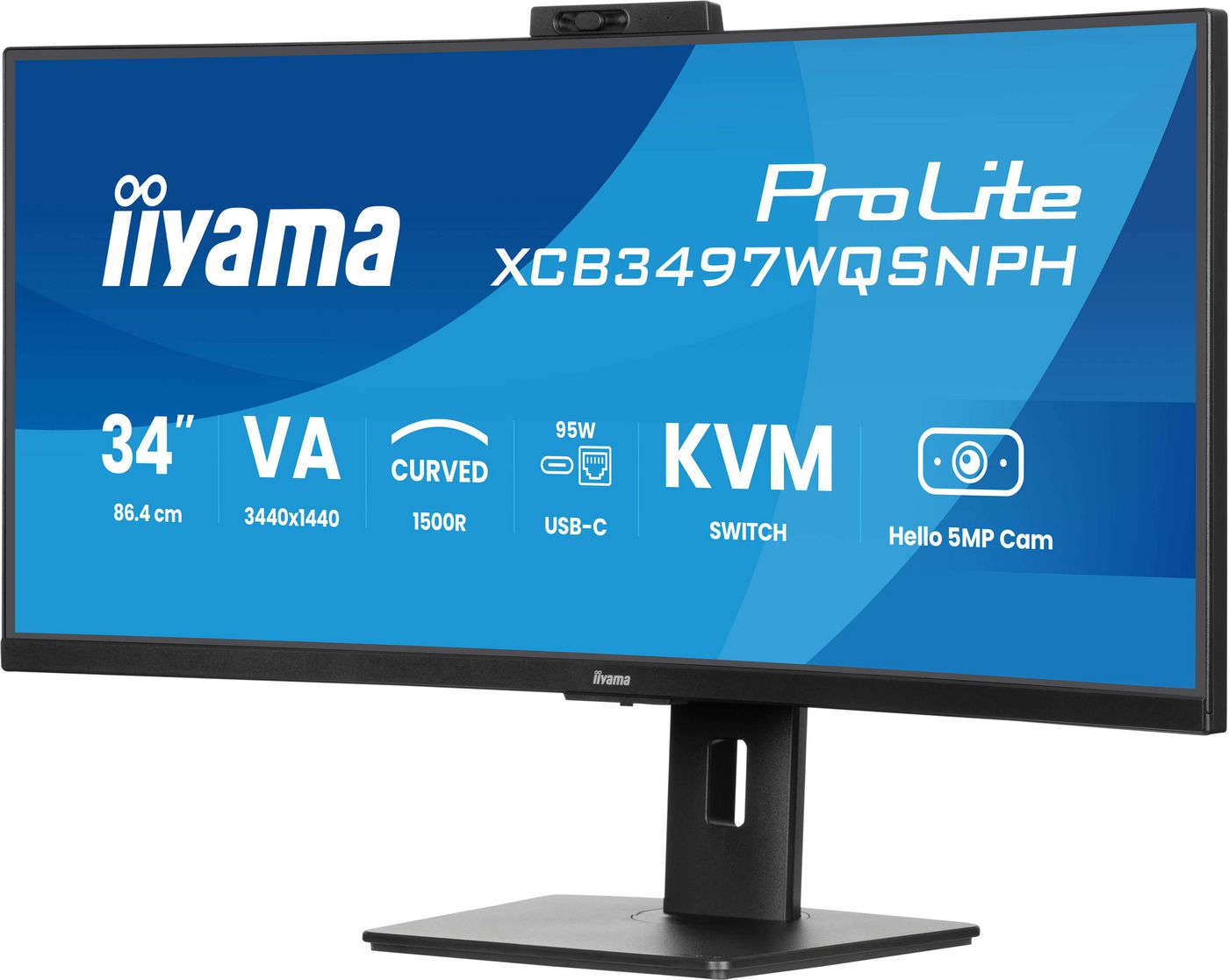 Монитор 34" извит IIYAMA Monitor Pro Lite XCB3497WQSNPH-B1 Black - PN XCB3497WQSNPH-B1