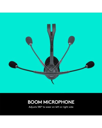 СЛУШАЛКИ LOGITECH H111 - Wired - Black - PN 981-000593