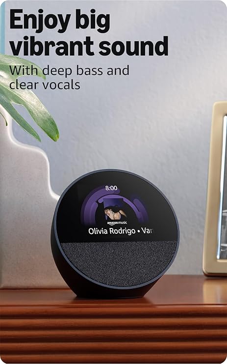 Смарт тонколона Amazon Smart Home Hub Echo Spot / B0C2S2J7JP Black - PN B0C2S2J7JP