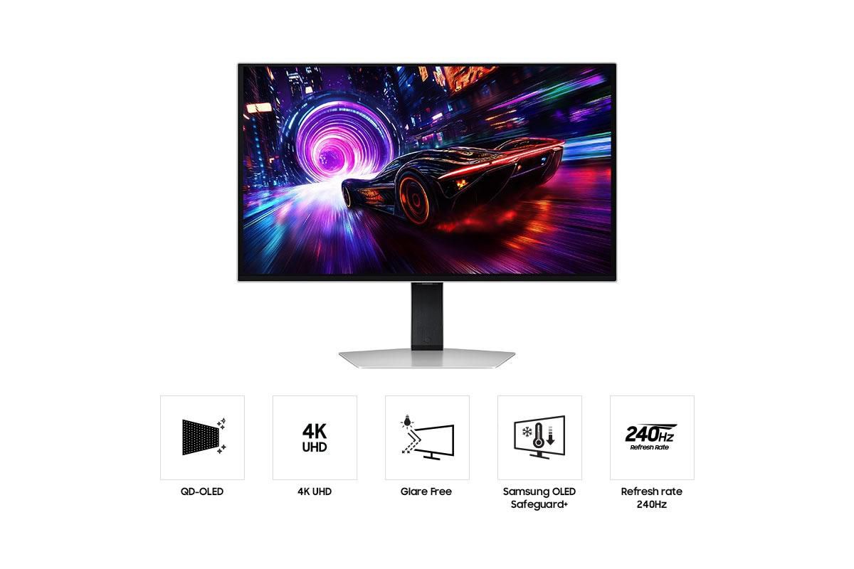 Гейминг монитор 32" Samsung Monitor Odyssey OLED G8 S32FG810SU Silver - PN LS32FG810SUXEN