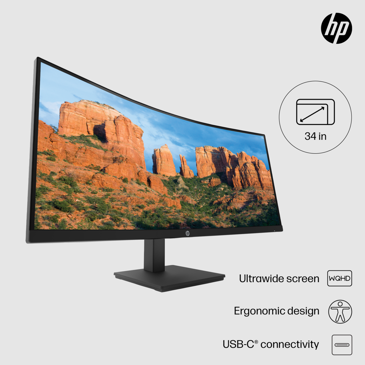 Монитор HP Monitor 21Y56AA / 21Y56AA#ABB Black (34 ") - PN 21Y56AA#ABB
