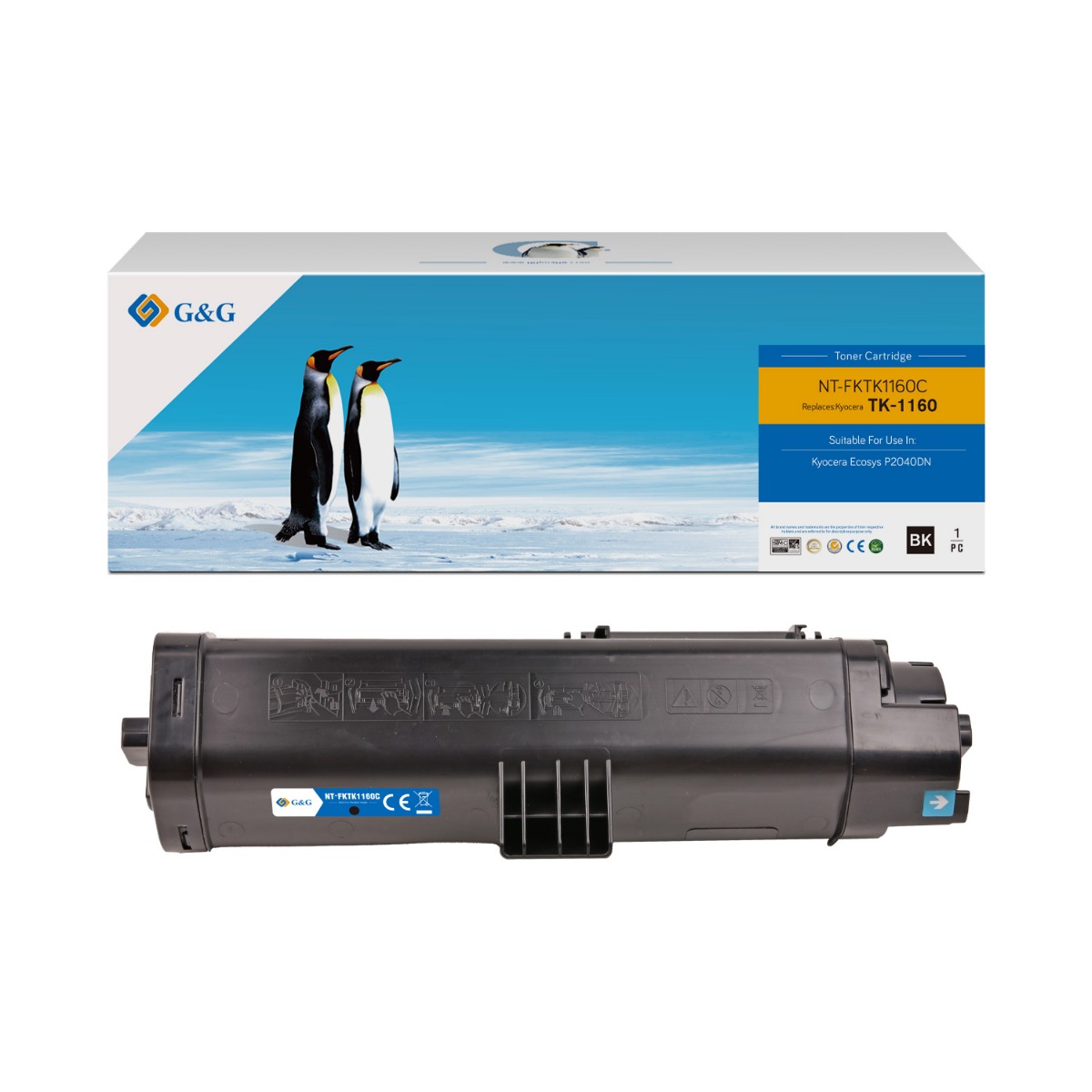 КАСЕТА ЗА KYOCERA  Ecosys P2040/P2040DN/P2040DW - Black - TK1160 (TK-1160) - 1T02RY0NL0  - PN NT-FKTK1160C - G&G