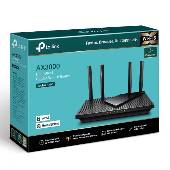 РУТЕР TP-LINK ARCHER AX55 - Black - PN ARCHER AX55